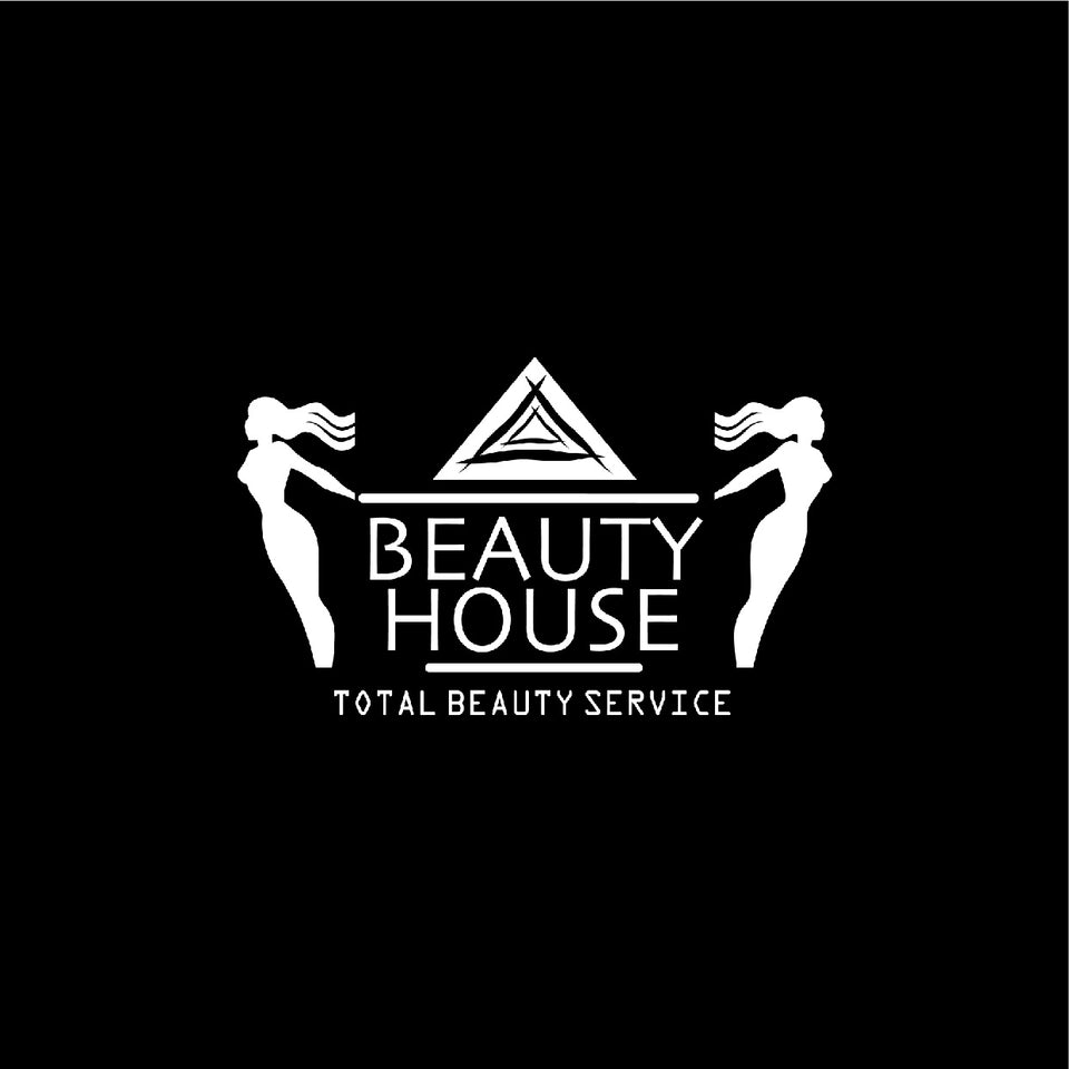 Logotipo beauty house sardinia nero e bianco, Cagliari Sardegna, vendita di prodotti di bellezza